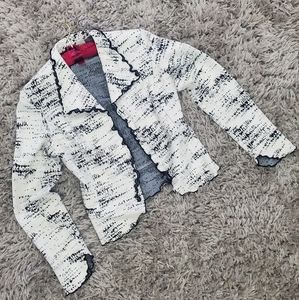 Joseph Ribkoff Black and White Zipper Jacket Size 10